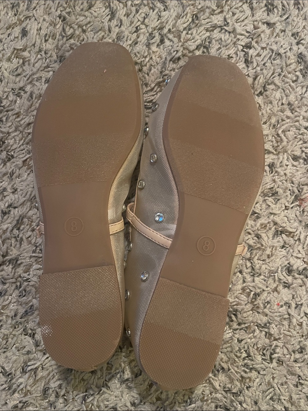 wild fable Nude Mary Jane Flats with Rhinestones - Picture 4 of 4